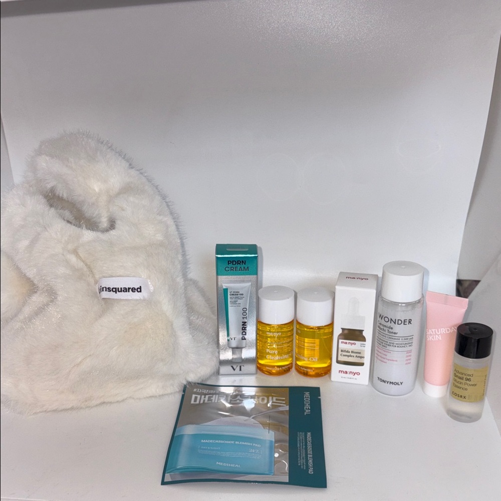 Bundle Lot of 8 Korean Skincare Travel Sample Products w/ skinsquared bag